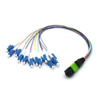 MPO-LC 12 Muti-color Tight Buffer Fiber Patch Cords 0.3m
