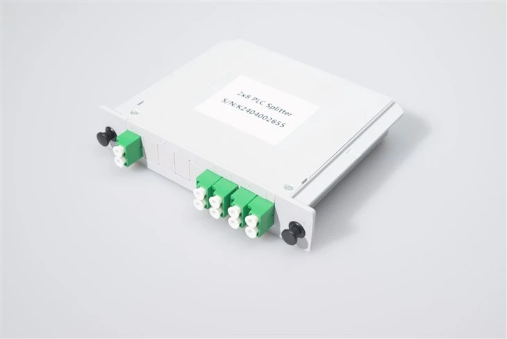 2*8 PLC Fiber Optic Splitter Cassette SC APC