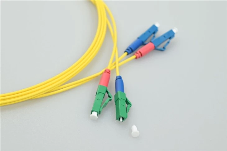 Fiber Optic Patch Cord Lc apc to lc upc Duplex Yellow suppliers