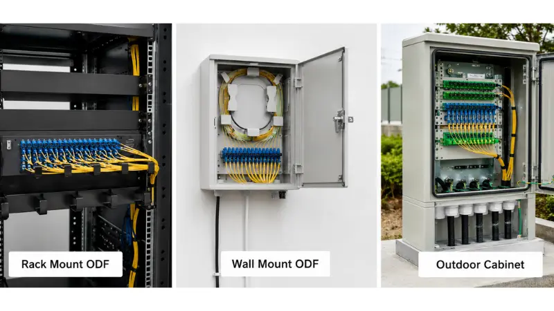 Rack mount wall mount and outdoor optical fiber patch panel installation types compared Rack mount wall mount and outdoor optical fiber patch panel installation types compared
